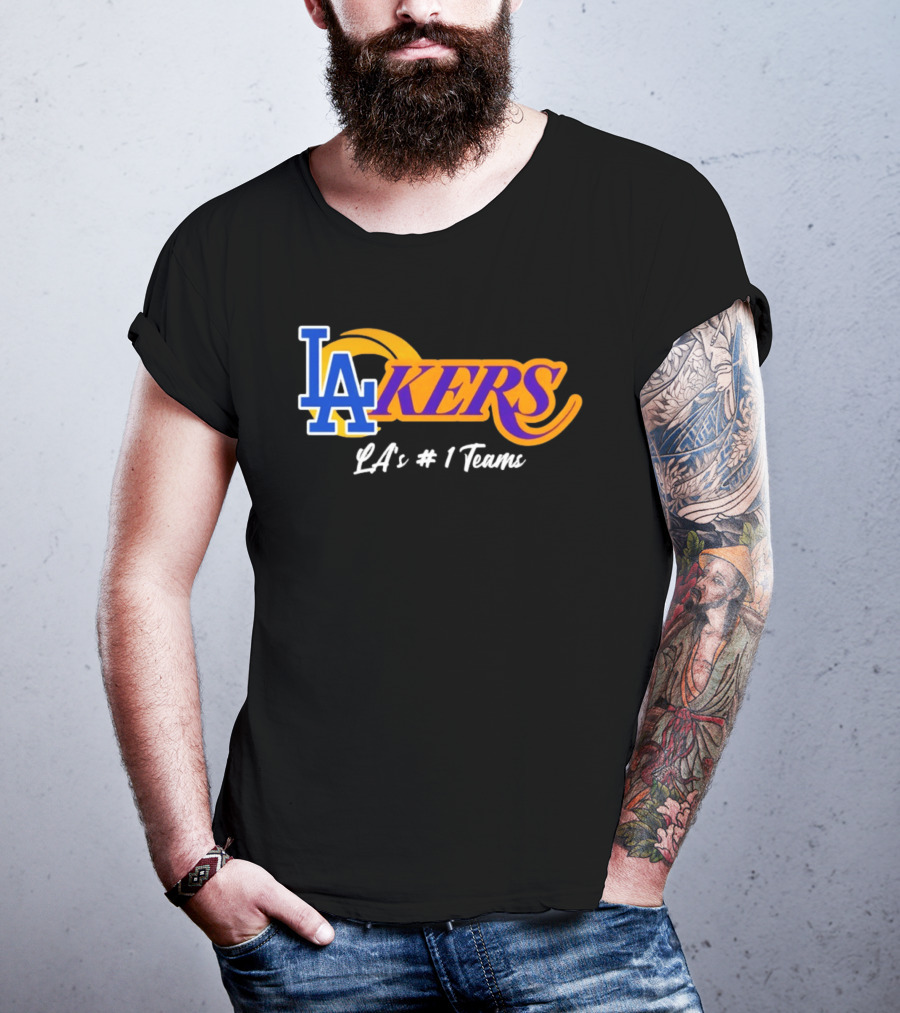 Los Angeles Dodgers Lakers LA's #1 Teams NBA 2026 T-Shirt
