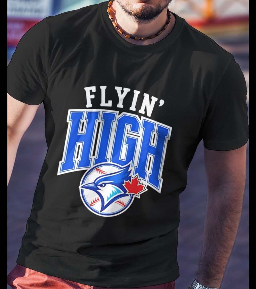 Flyin' High Toronto Blue Jays Maple Leaf Baseball Team T-Shirt