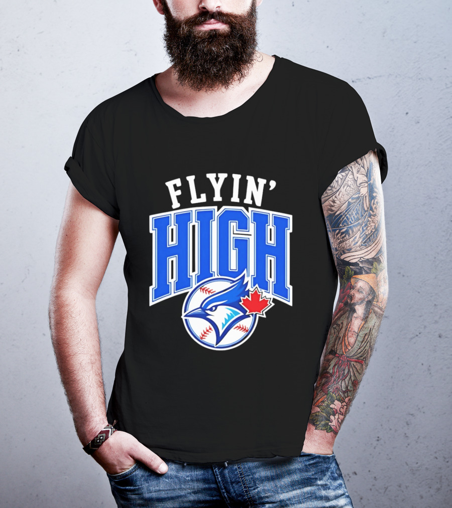 Flyin' High Toronto Blue Jays Maple Leaf Baseball Team T-Shirt