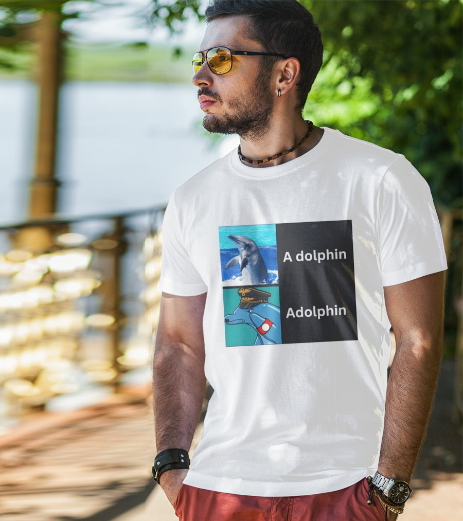 A Dolphin Adolphin Pun Wordplay Animal Meme T-Shirt