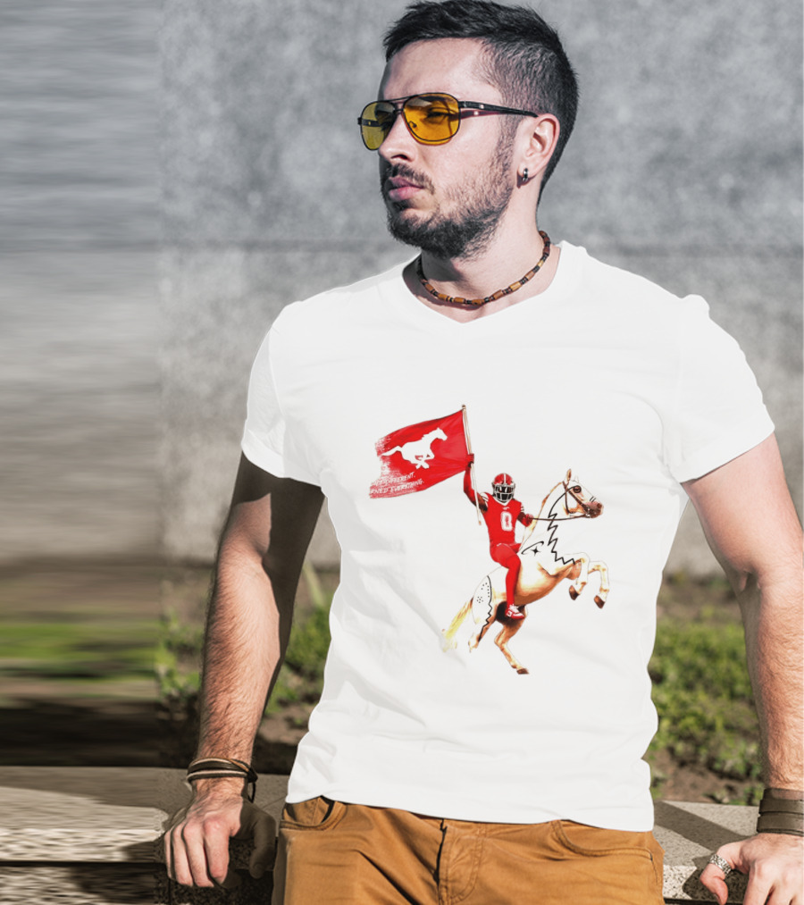 Calgary Stampeders Warhorse Adrian Greene Charity Flag Football T-Shirt