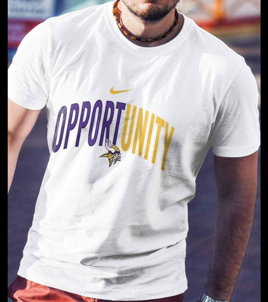 Nike Minnesota Vikings Opportunity Justice Freedom Equity T-Shirt