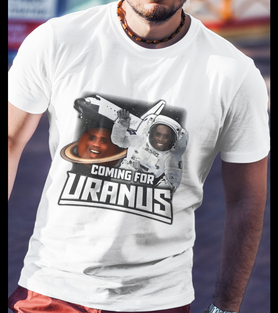 Coming For Uranus Astronaut Spaceship Humor T-Shirt