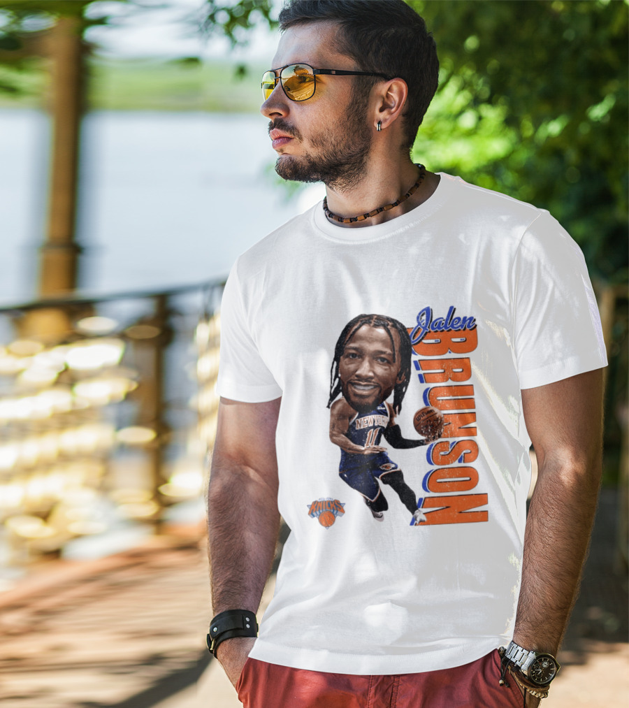 Jalen Brunson New York Knicks Basketball Caricature NBA Knicks T-Shirt