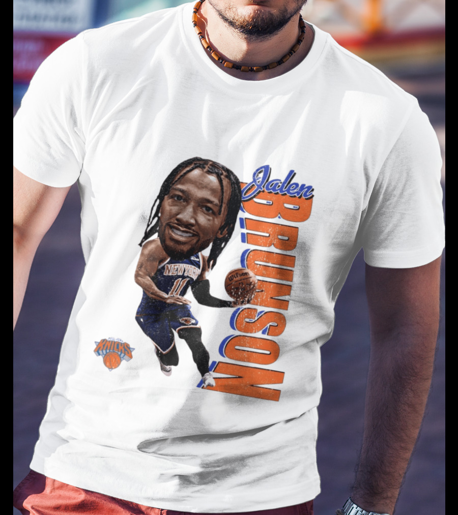 Jalen Brunson New York Knicks Basketball Caricature NBA Knicks T-Shirt
