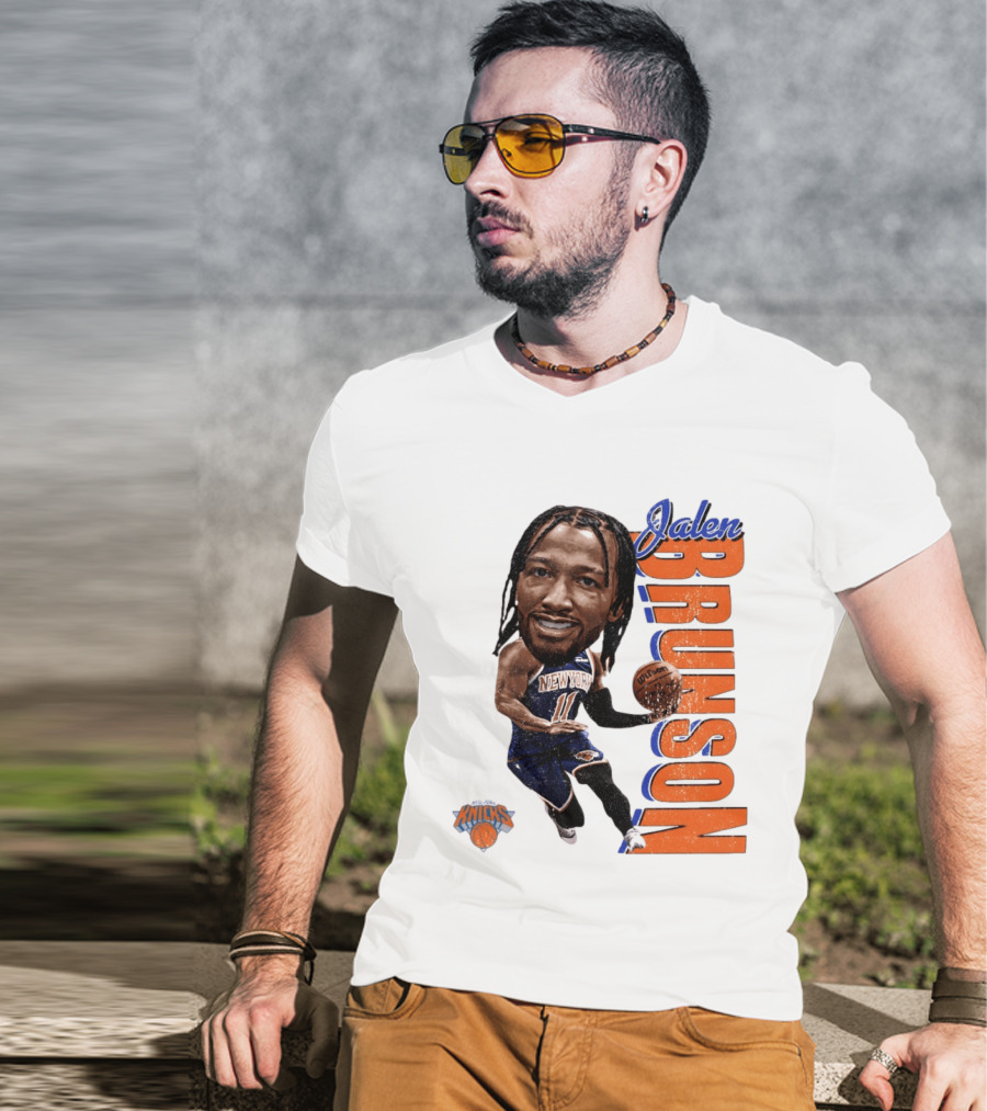 Jalen Brunson New York Knicks Basketball Caricature NBA Knicks T-Shirt