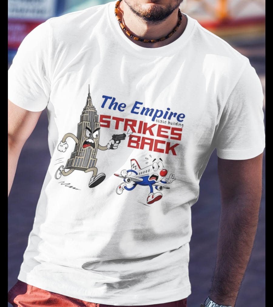 The Empire Strikes Back New York City Parody Featuring Cityscape Showdown T-Shirt