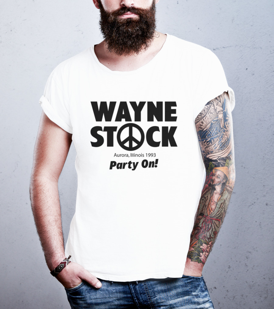 Wayne's World WayneStock Aurora Illinois 1993 Party On T-Shirt