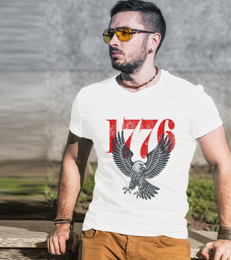 1776 250th Anniversary Bald Eagle USA T-Shirt