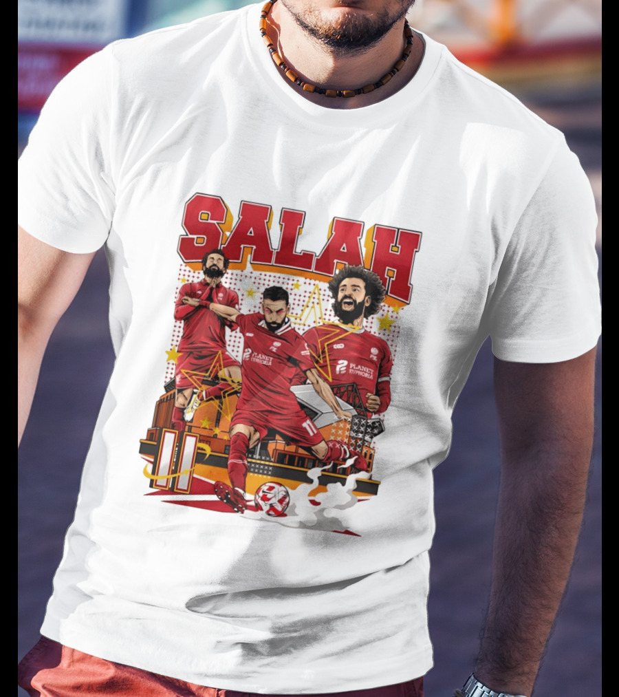 Mohamed Salah Liverpool FC Planet Euphoria Premier League T-Shirt