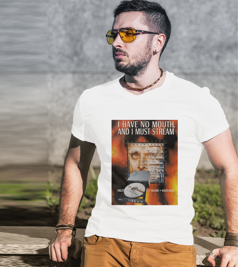 I Have No Mouth And I Must Stream Disc Drive Maze T-Shirt