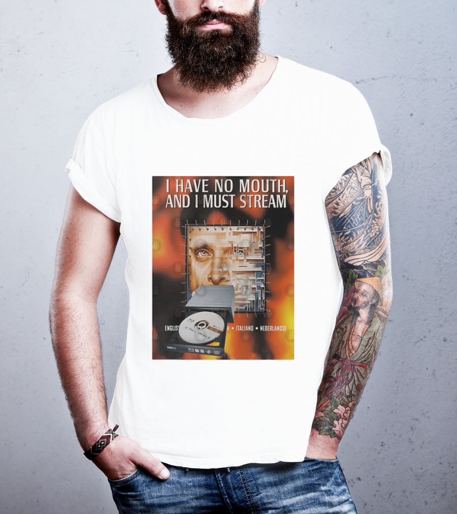 I Have No Mouth And I Must Stream Disc Drive Maze T-Shirt