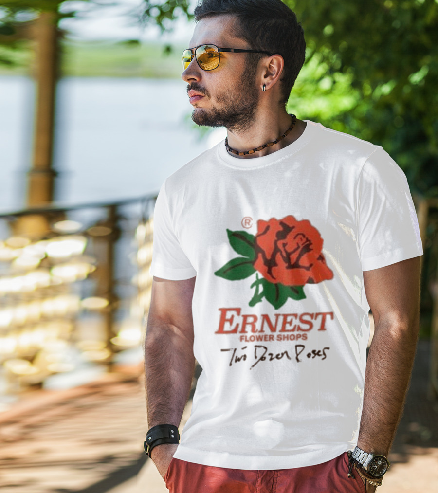 Ernest Flower Shops Two Dozen Roses Rose T-Shirt