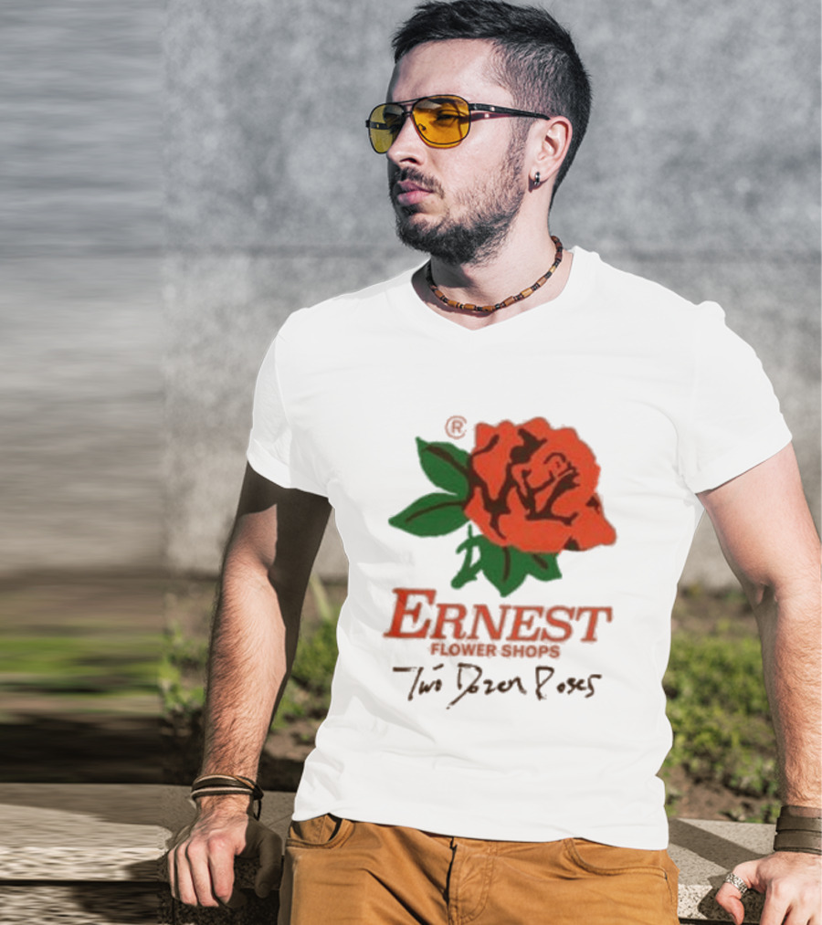 Ernest Flower Shops Two Dozen Roses Rose T-Shirt