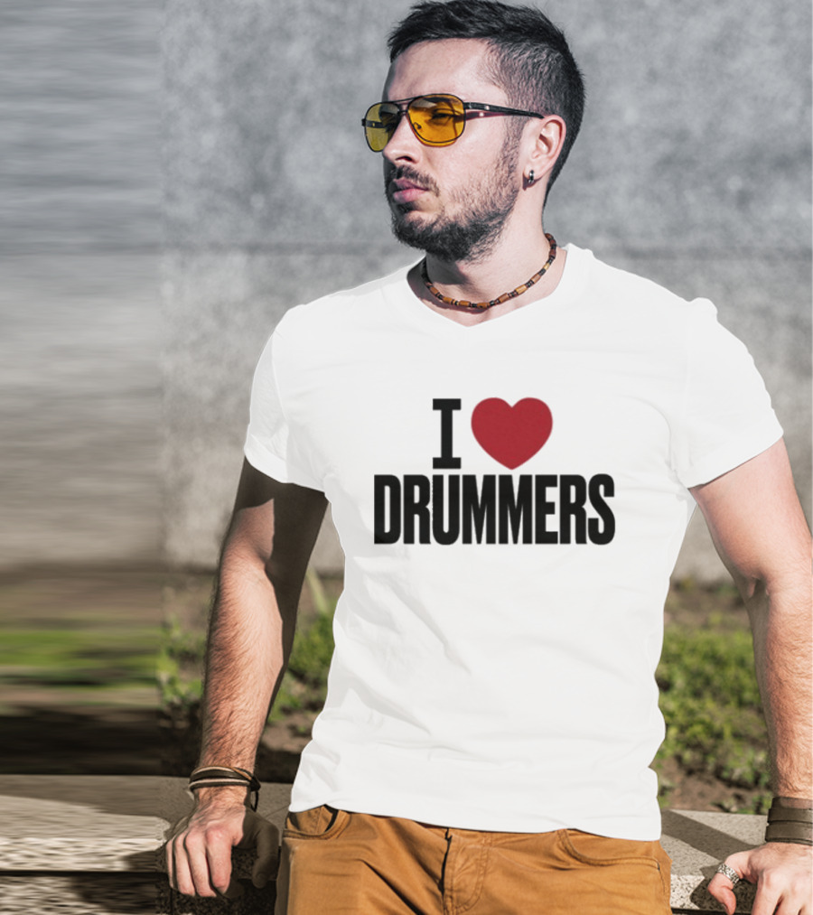 G Flip I Heart Drummers T-Shirt