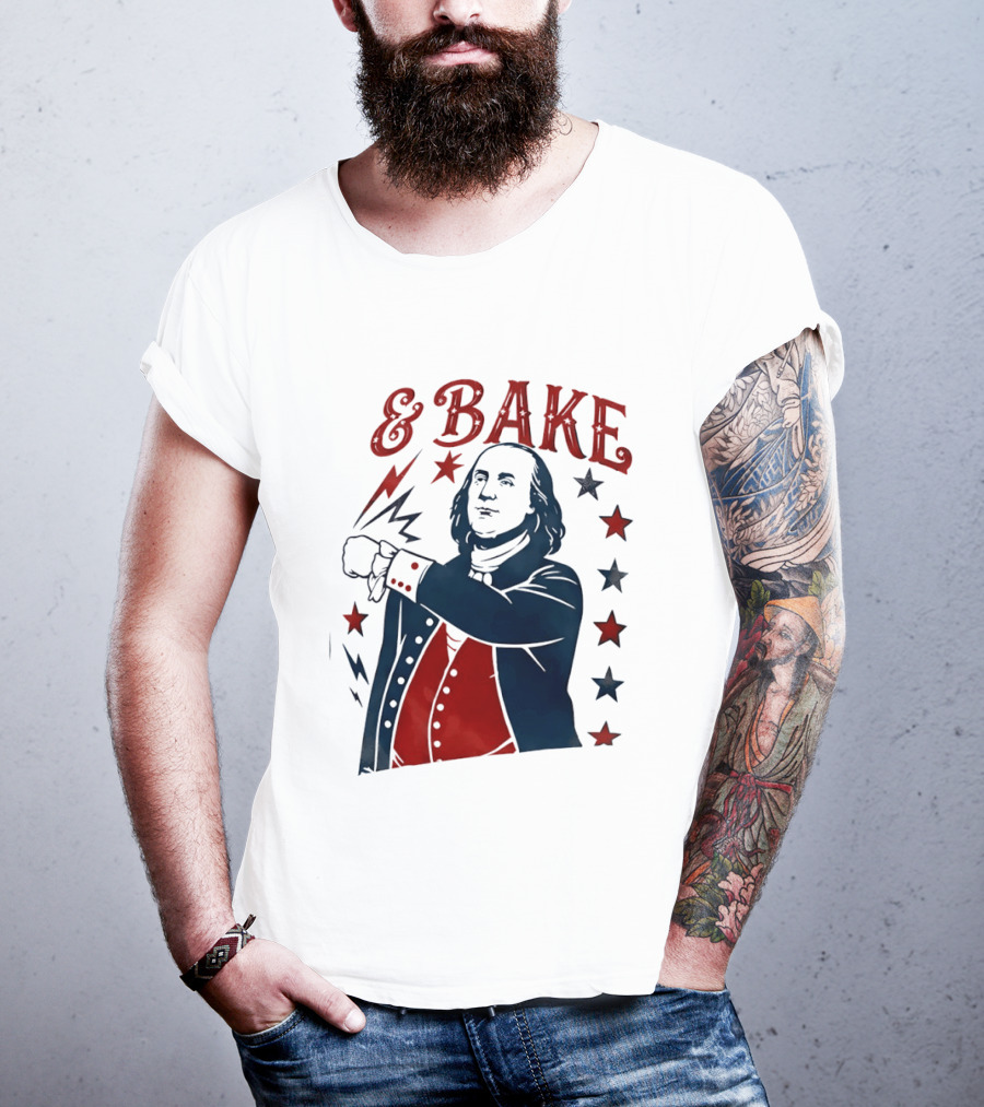 George Washington 4th Of July Bake American 250th Celebration T-Shirt