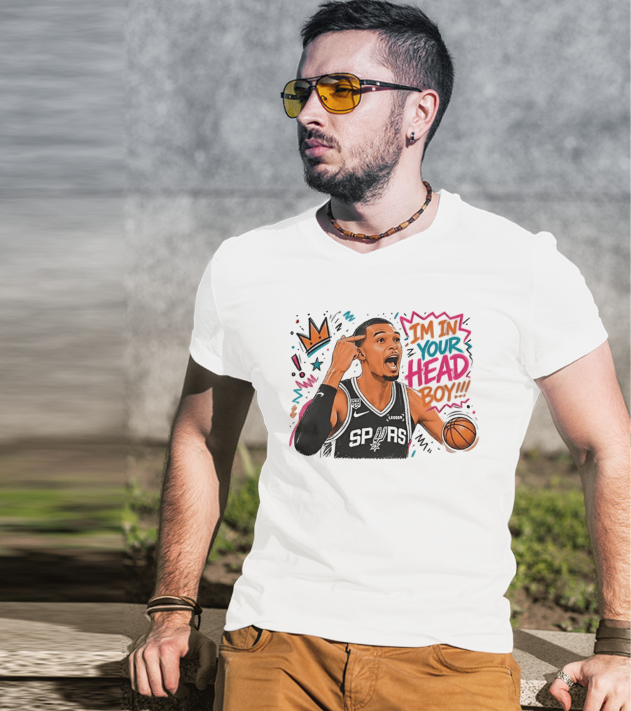 San Antonio Spurs Victor Wembanyama I'm In Your Head Boy Basketball Star T-Shirt