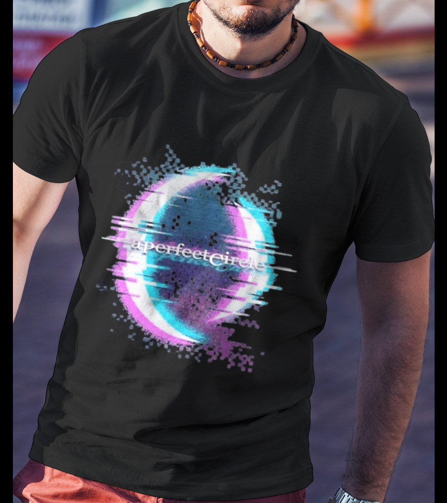 A Perfect Circle Neon Glitch Retro Aesthetic T-Shirt