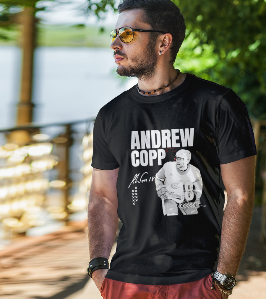 Andrew Copp Detroit Red Wings 18 NHL Hockey Player Signature Jersey T-Shirt