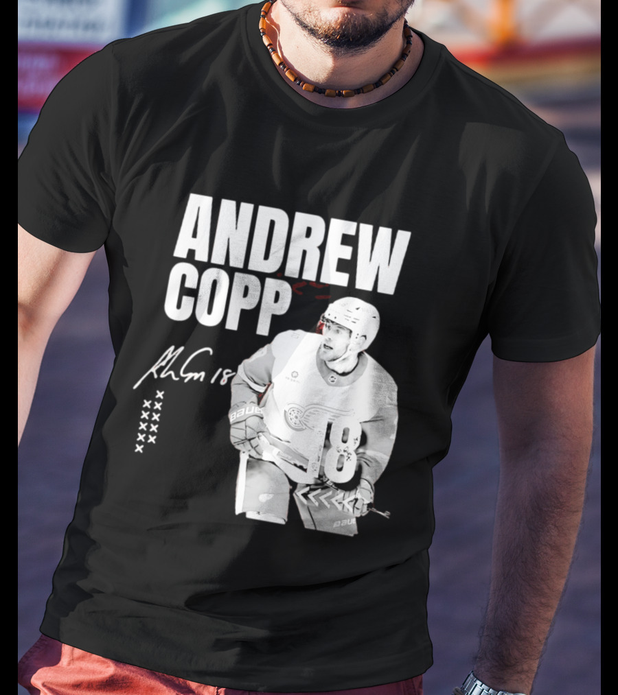 Andrew Copp Detroit Red Wings 18 NHL Hockey Player Signature Jersey T-Shirt