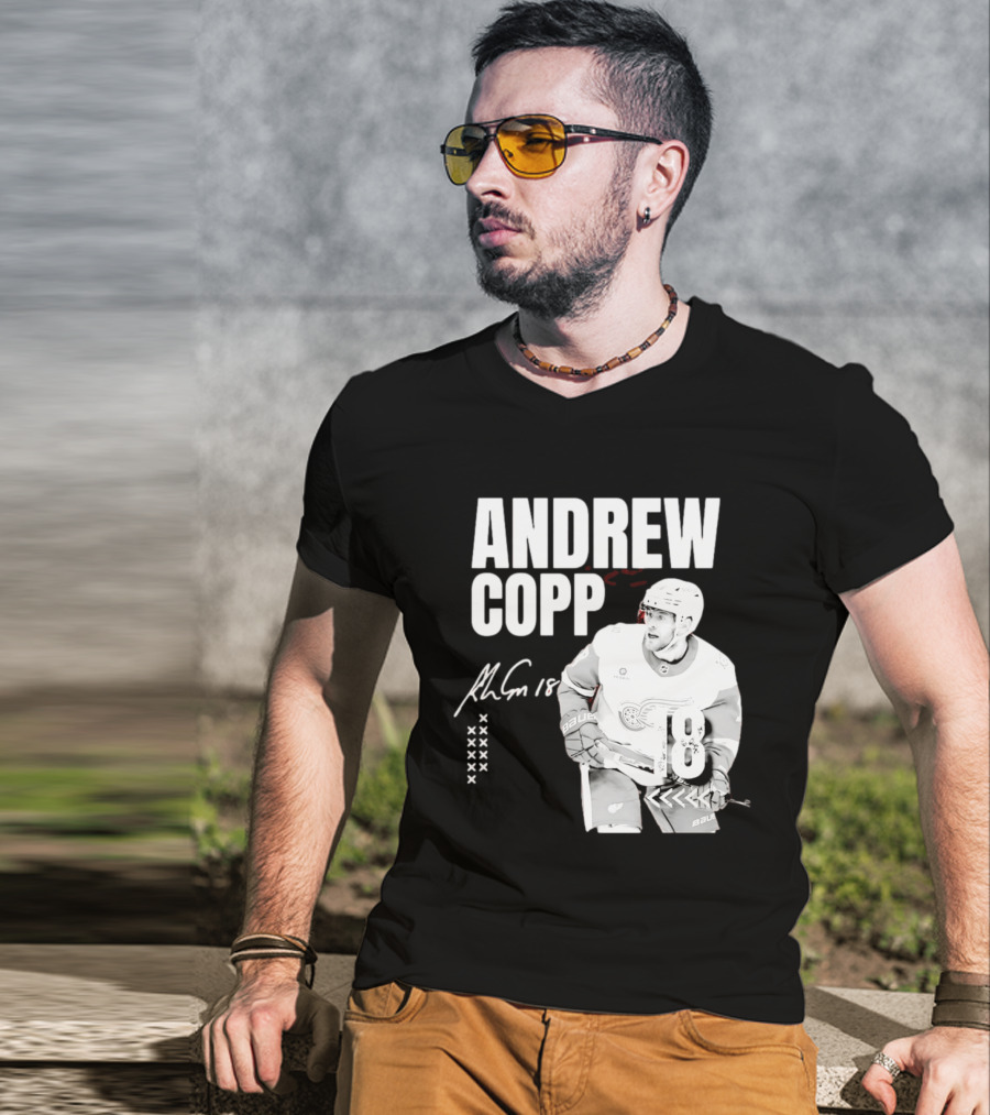 Andrew Copp Detroit Red Wings 18 NHL Hockey Player Signature Jersey T-Shirt