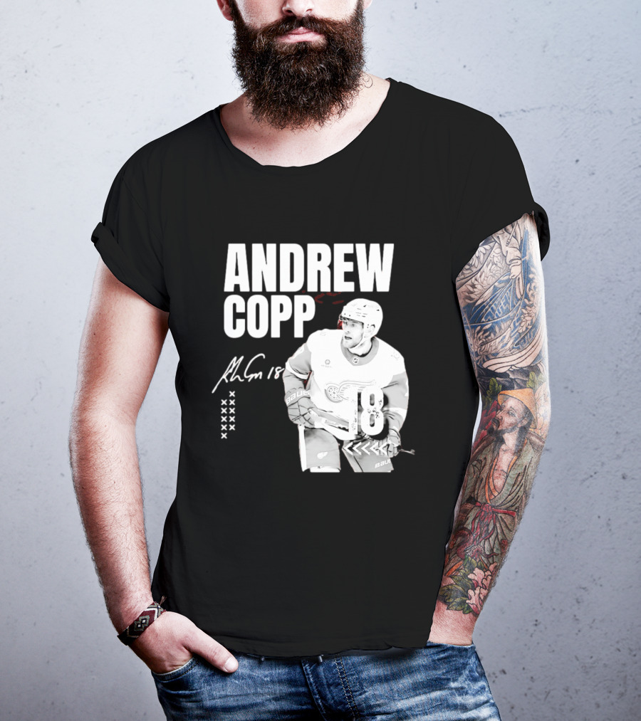 Andrew Copp Detroit Red Wings 18 NHL Hockey Player Signature Jersey T-Shirt