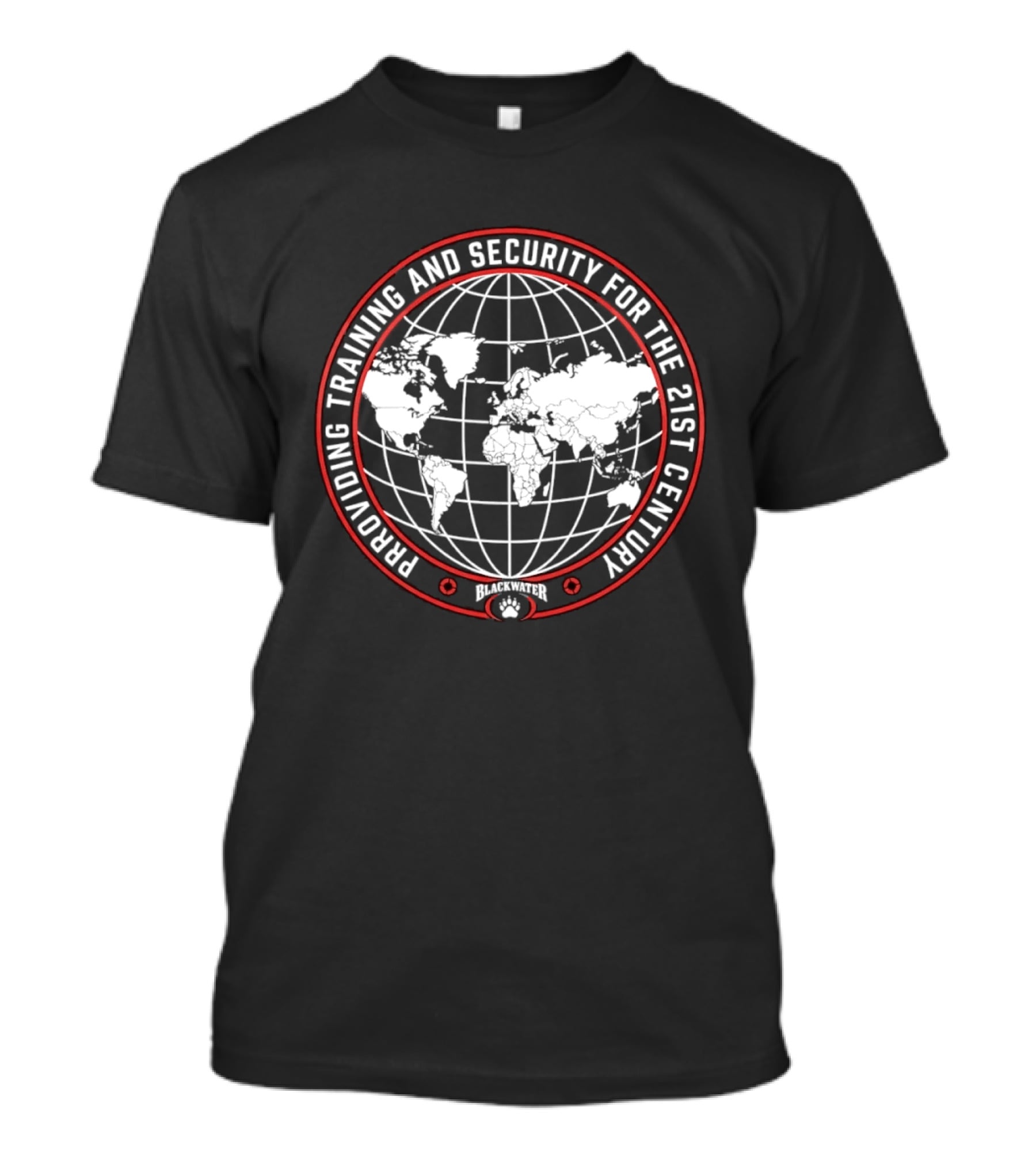 Blackwater Global Providing Training And Security For The 21st Century Global Map T-Shirt