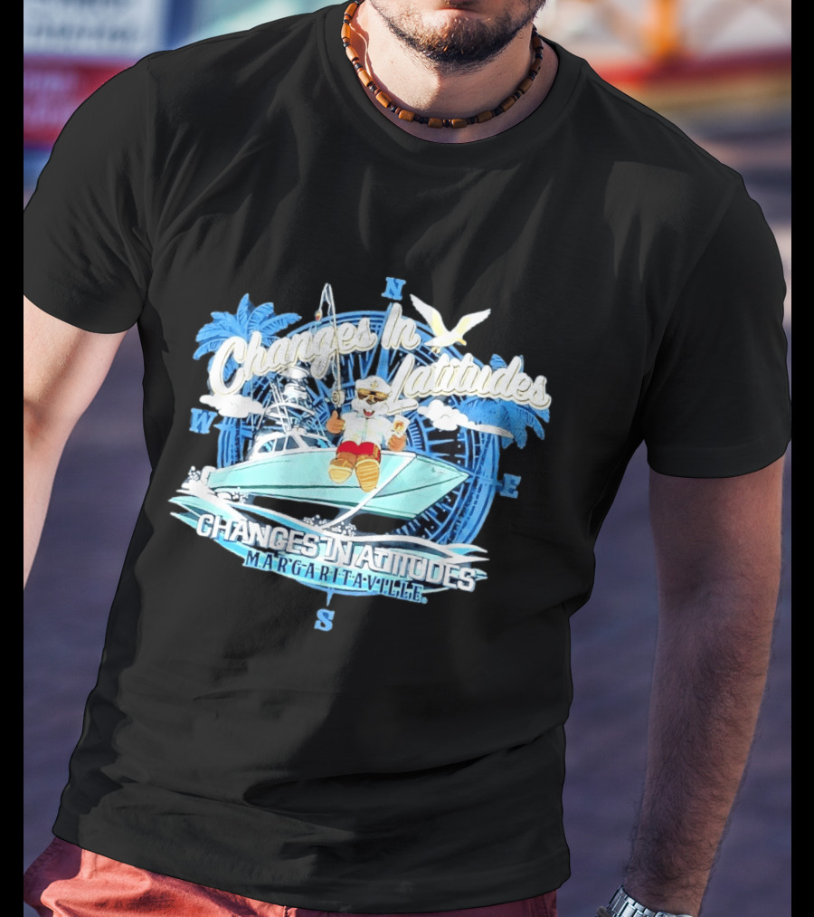 Buc Ee's Margaritaville Changes In Latitudes Tropical Boat Adventure T-Shirt