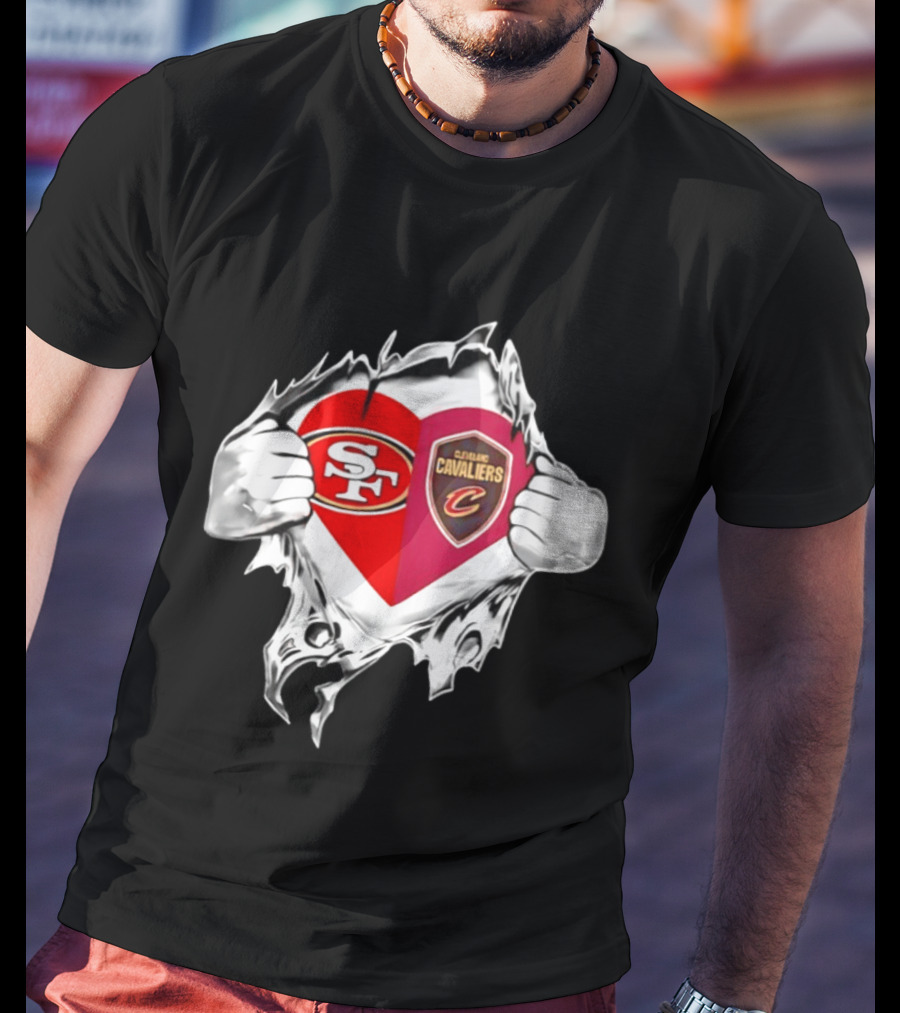 Cleveland Cavaliers And San Francisco 49ers Heartfelt Passion T-Shirt
