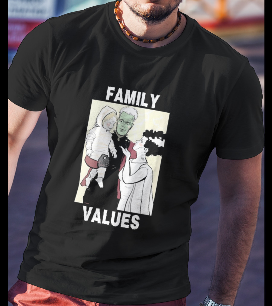 Family Values Halloween 2026 Ghostly Family T-Shirt