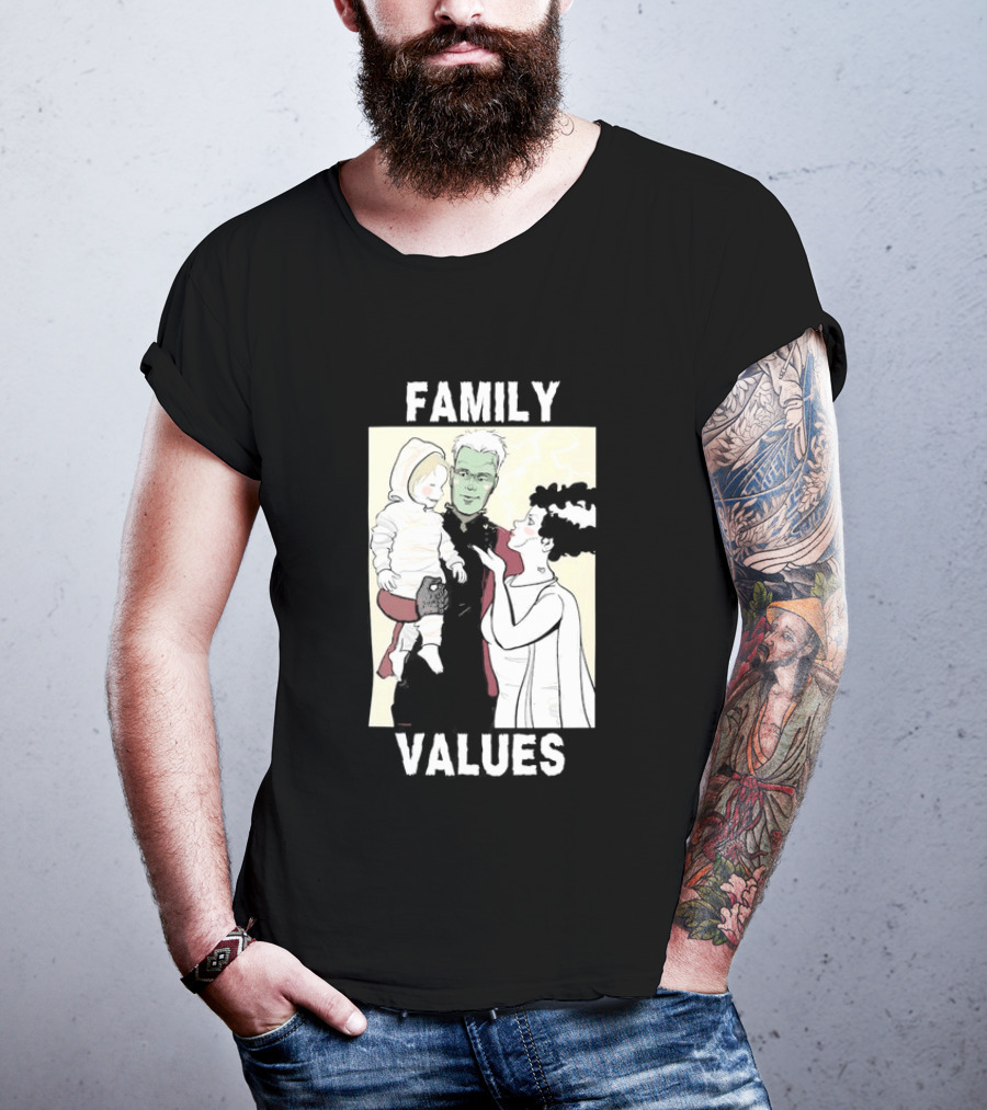 Family Values Halloween 2026 Ghostly Family T-Shirt