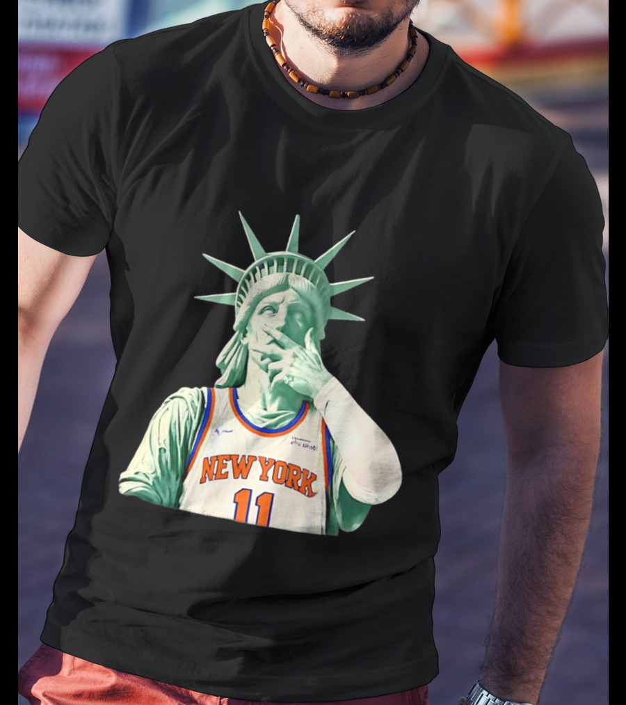 New York Knicks Statue Of Liberty Number 11 Jalen Brunson 2026 T-Shirt