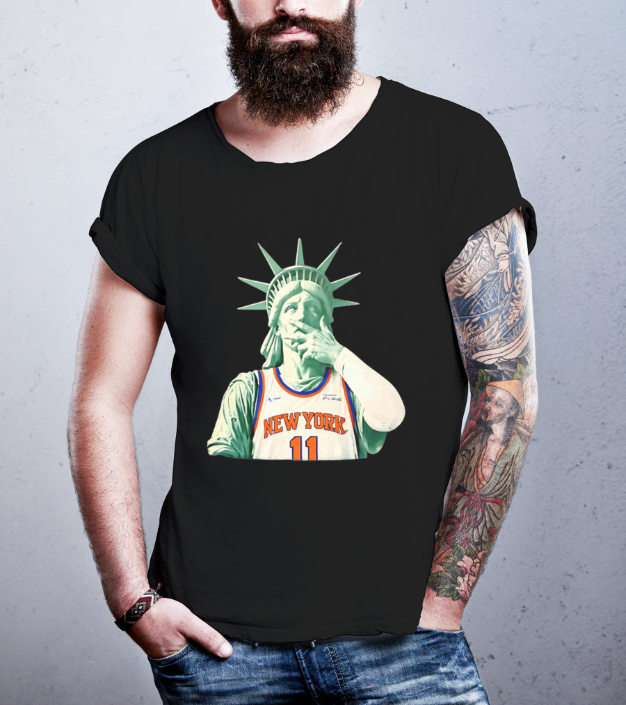 New York Knicks Statue Of Liberty Number 11 Jalen Brunson 2026 T-Shirt
