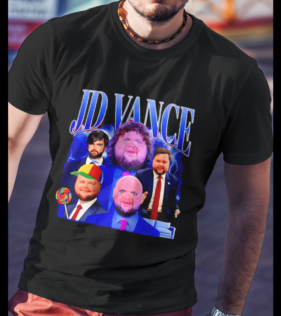 JD Vance Meme Collage Satire Politician Lollipop T-Shirt