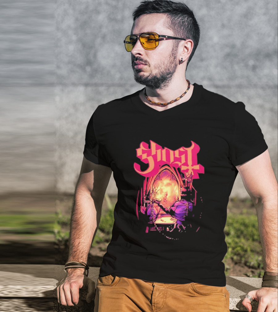 Ghost Band Summer 2026 Exclusive Dressing Room Gothic Mirror T-Shirt