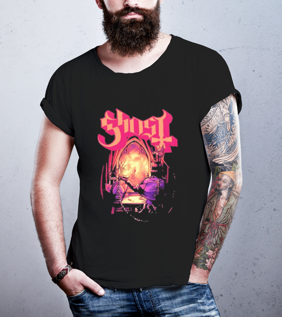 Ghost Band Summer 2026 Exclusive Dressing Room Gothic Mirror T-Shirt