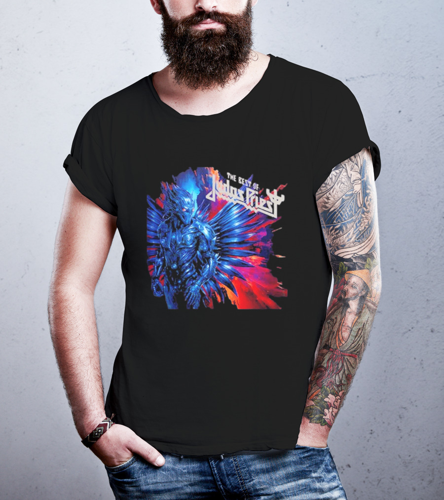 Judas Priest The Best Of 2026 New Album Robotic Blue Warrior T-Shirt
