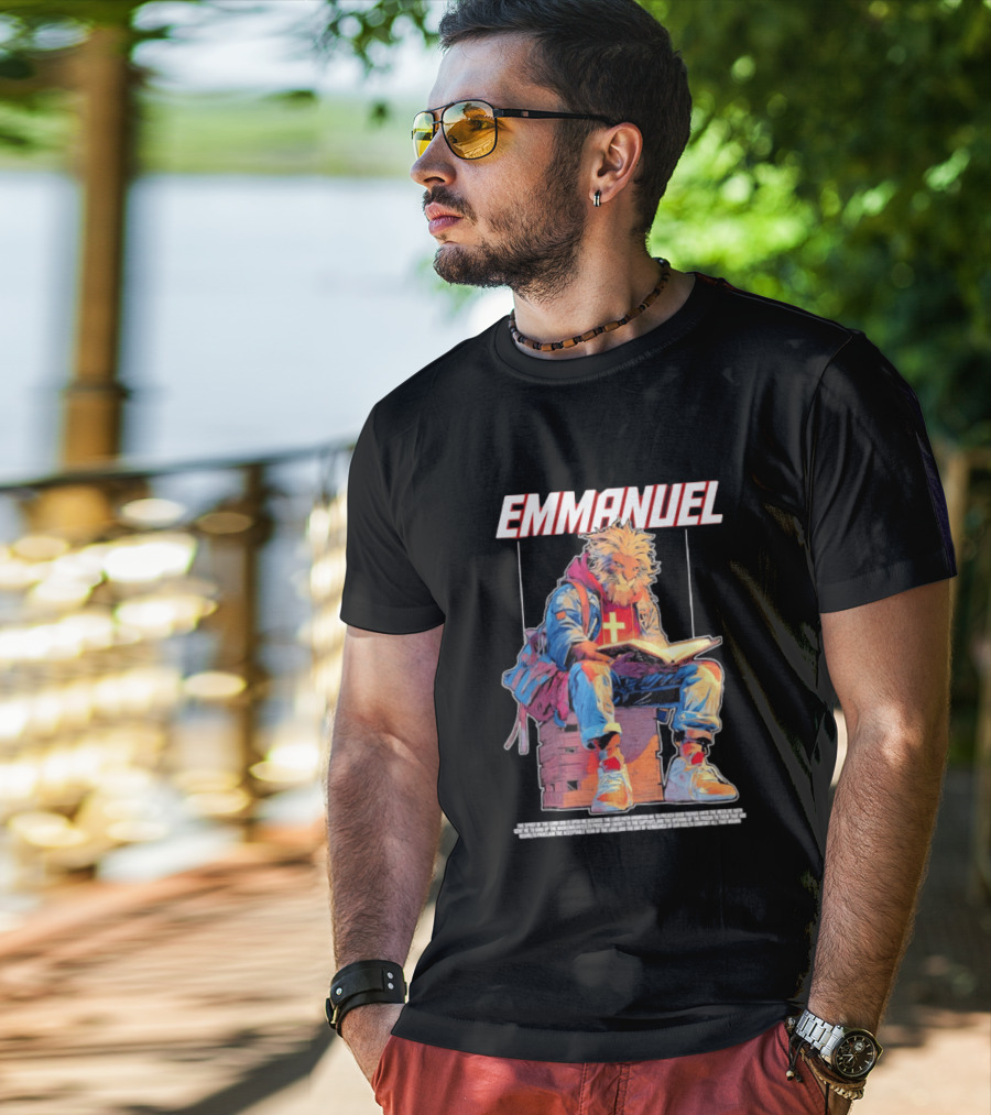 Emmanuel The Spirit Of The Lord God Is Upon Me Lion Reading To Comfort All That Mourn T-Shirt