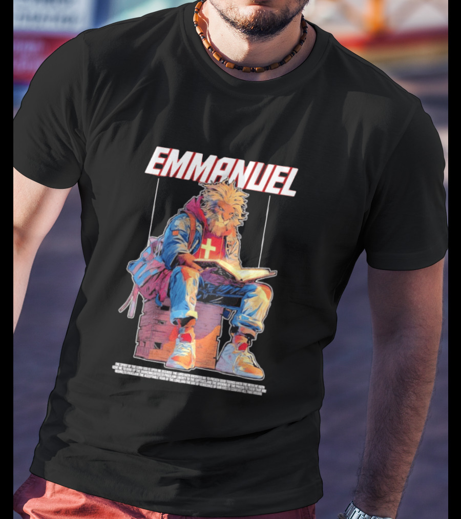 Emmanuel The Spirit Of The Lord God Is Upon Me Lion Reading To Comfort All That Mourn T-Shirt