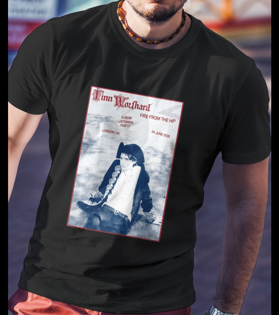 Finn Wolfhard Fire From The Hip Album Listening Party London UK June 24 2026 T-Shirt