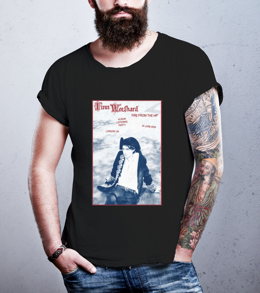 Finn Wolfhard Fire From The Hip Album Listening Party London UK June 24 2026 T-Shirt