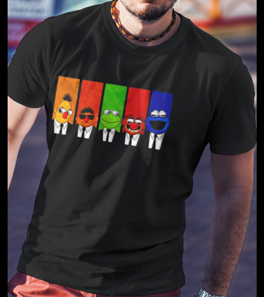 Bert Ernie Kermit Animal Cookie Monster Reservoir Dogs Mashup T-Shirt
