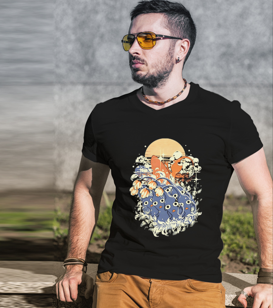 Surfing Pikmin Good Wave Sunset Retro Adventure T-Shirt