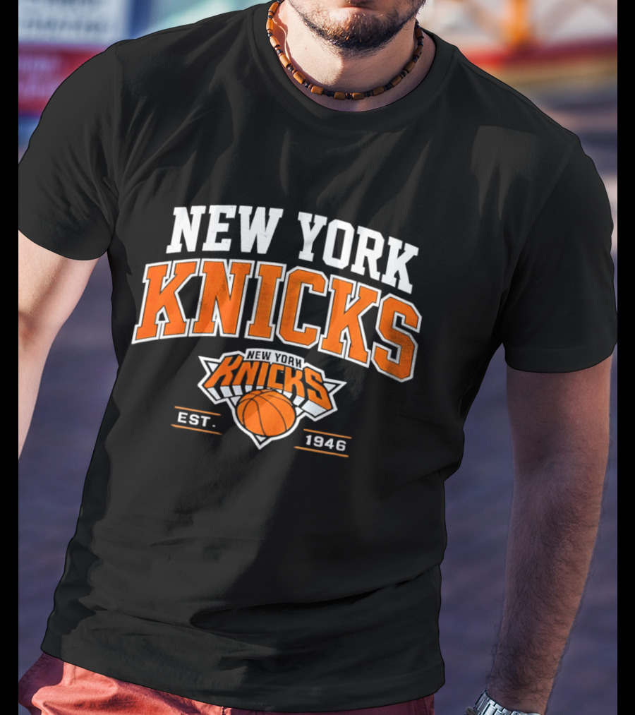 New York Knicks Est 1946 Basketball Team Orange T-Shirt
