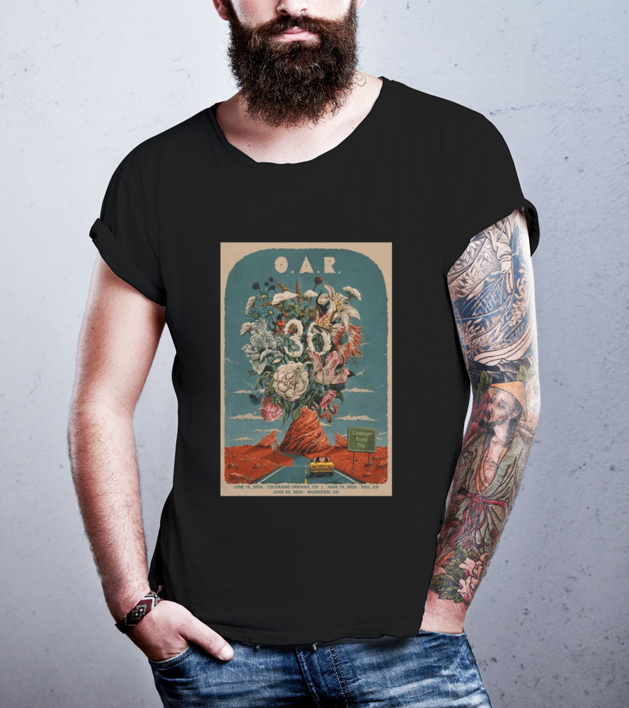 O.A.R. Colorado Road Trip 2026 June 18 Colorado Springs June 19 Vail June 20 Morrison Show T-Shirt