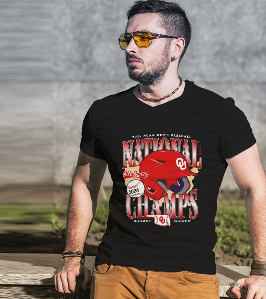 2026 NCAA Men's Baseball National Champs Oklahoma Sooners OklaOmaha Boomer T-Shirt