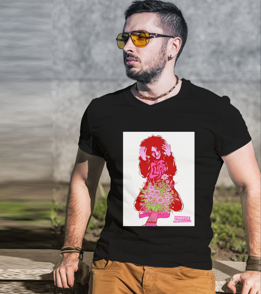The Cure Pinkpop Festival Landgraaf Netherlands 20 June 2026 Exclusive Flowers And Guitar T-Shirt