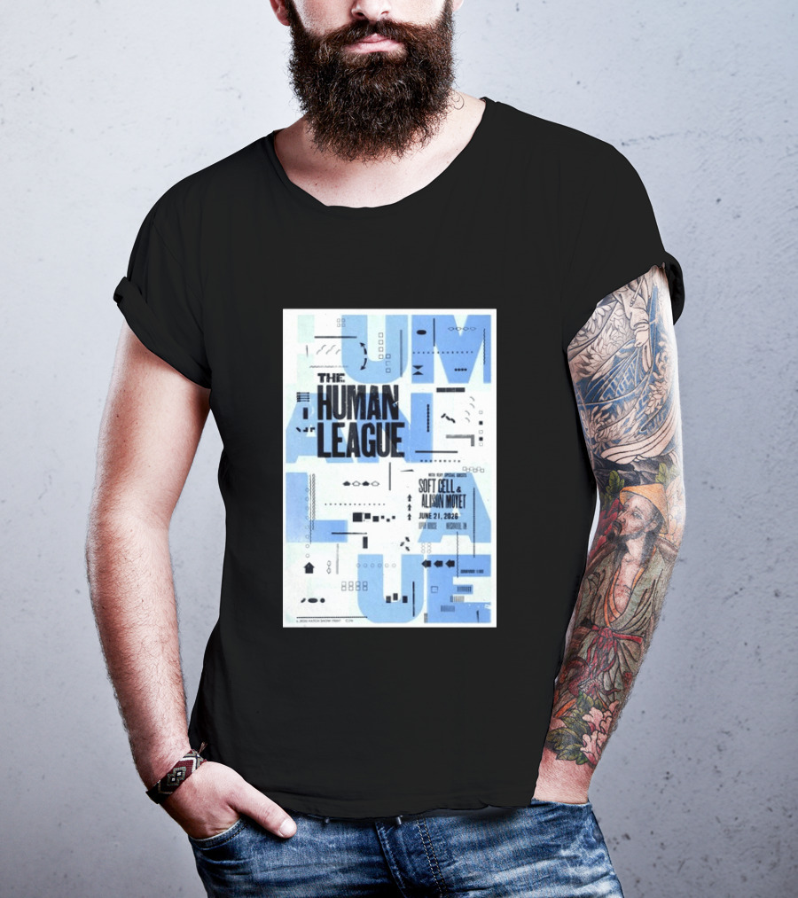 The Human League Soft Cell Alison Moyet June 21 2026 Nashville T-Shirt