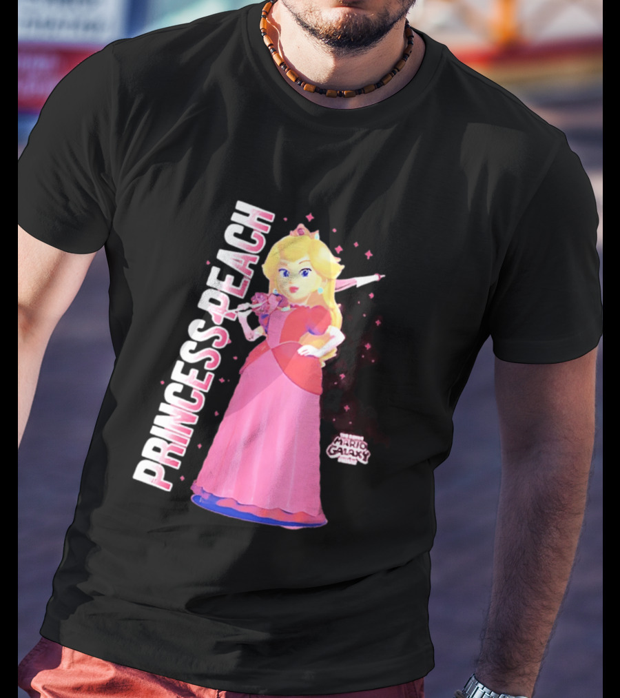 Super Mario Galaxy Movie Princess Peach Colorful Adventure T-Shirt
