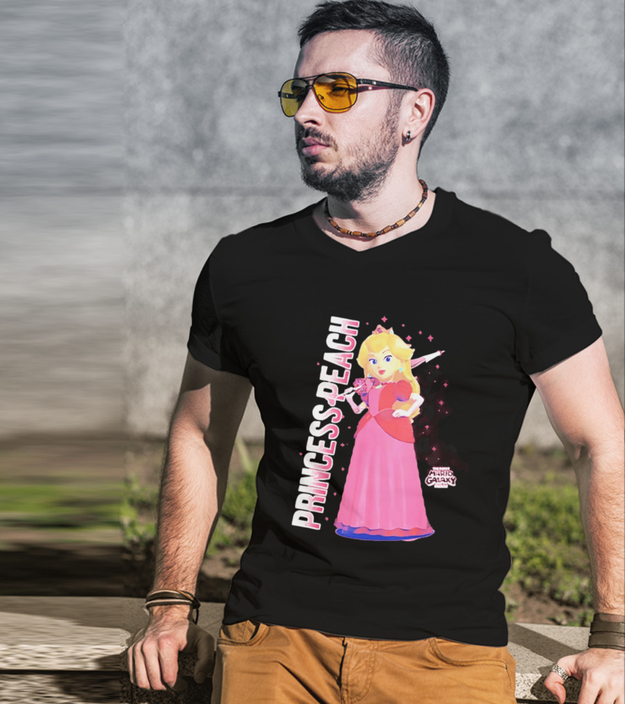 Super Mario Galaxy Movie Princess Peach Colorful Adventure T-Shirt